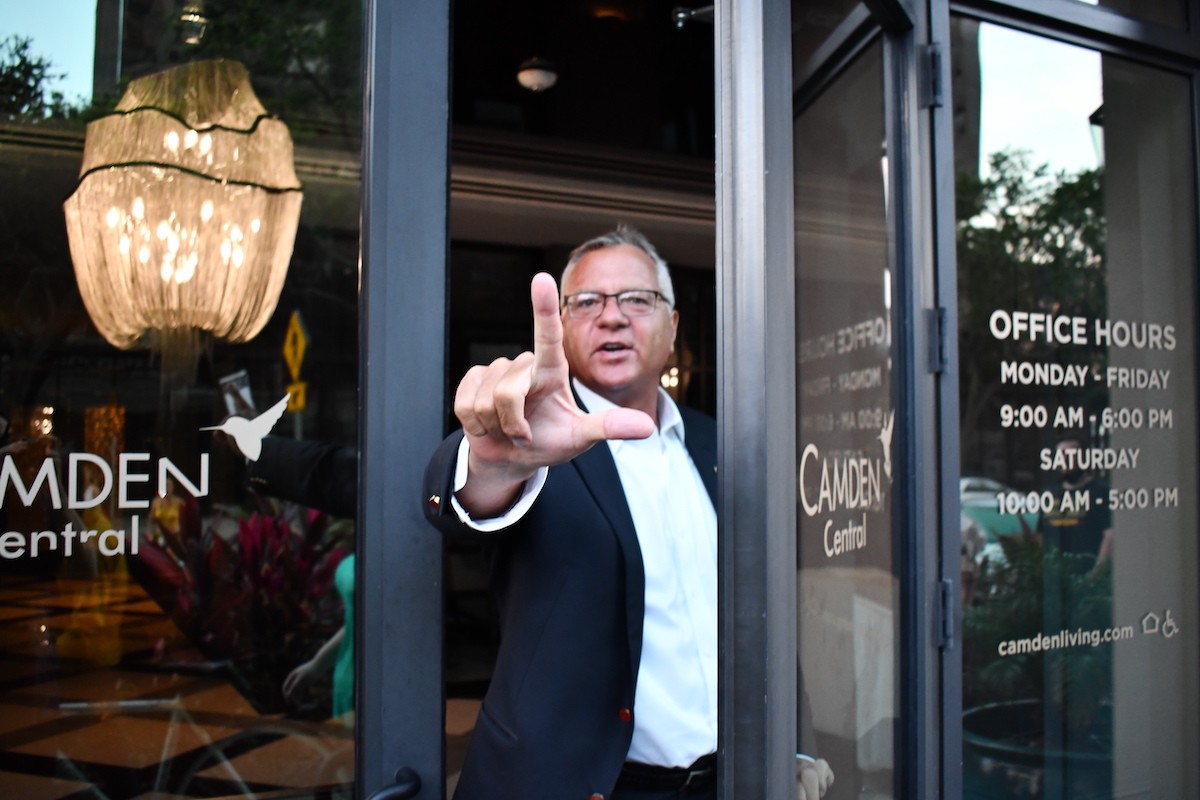 Supporters of the in St. Petersburg, Florida marchers honked their horns and raised their fists, while full grown white men creeped out of bars and condo high rises to call names and flash the "L" sign. - PHOTO BY JUSTIN GARCIA