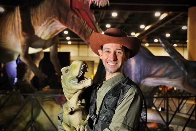 Jurassic Quest's herd of animatronic dinos are displayed throughout the walkable experience in realistic exhibits, with some that are capable of moving and roaring. - JURASSIC QUEST/PRESS RELEASE