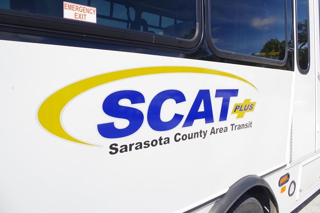 A Sarasota County Area Transit (SCAT) plus bus. - SARASOTA COUNTY