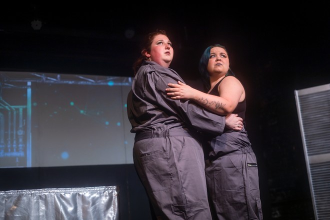 In 'Tithonia: A Lesbian Space Odyssey,' two crew members' survival skills and budding relationship are put to the ultimate test as they traverse the galaxy aboard the Starship Tithonia. - Photo by JenBen Media