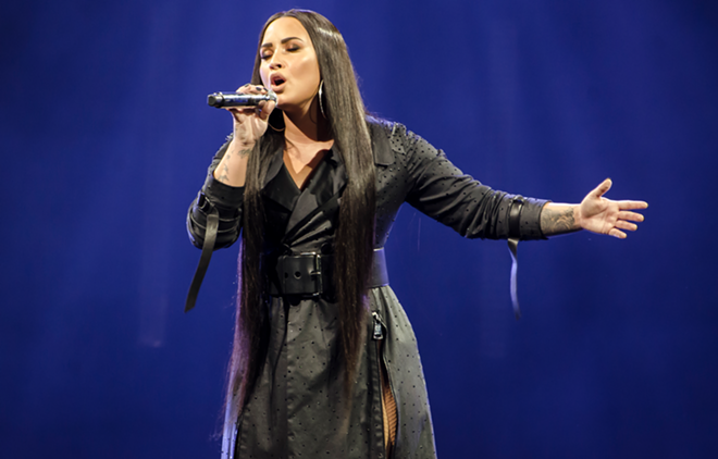 Demi Lovato plays Amalie Arena in Tampa, Florida on March 31, 2018. - Phil DeSimone