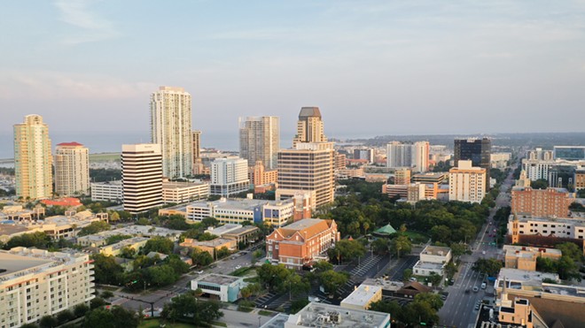An 2020 aerial view of St. Petersburg, Florida. - Photo via cityofstpete/Flickr