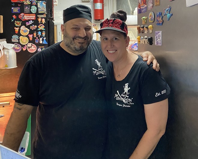 Tony and Tabitha after their final service at the American Legion. - c/o Chef Tony Macaroni & Co.