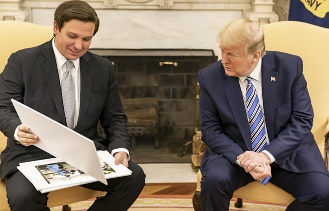 Trump says Florida Gov. DeSantis is an 'average governor,' takes credit for first term victory