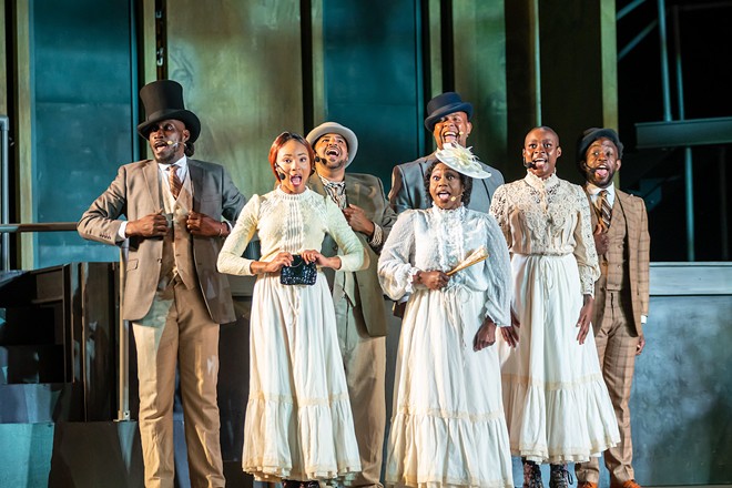 The 'Harlem' group in 'Ragtime - the Musical' at Demens Landing 2023. - Photo via americanstage/Flickr