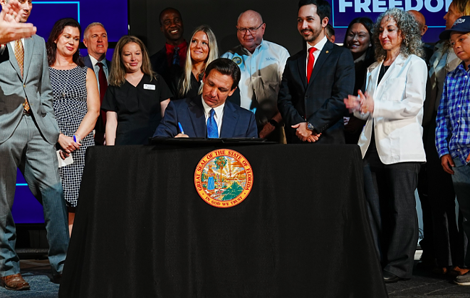 Florida Gov. DeSantis signs bills to hide his own travel records, target Disney's monorail
