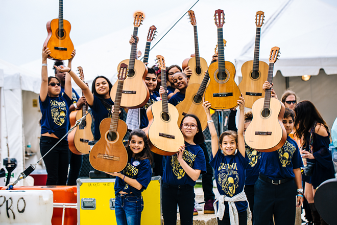 Crestwood Elementary students—beneficiaries of the Recycled Tunes program—play Gasparilla Music Festival in Tampa, Florida on March 10, 2018. - Ysanne Taylor c/o Gasparilla Music Festival