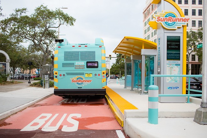 Starting Oct. 1, SunRunner fares will cost between $1.10-$2.25, depending on whether or not a rider can prove they are eligible for a reduced fare. - Photo via cityofstpete/Flickr