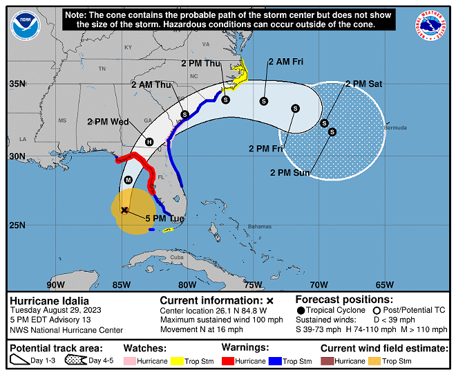 Hurricane Idalia - Image via NOAA