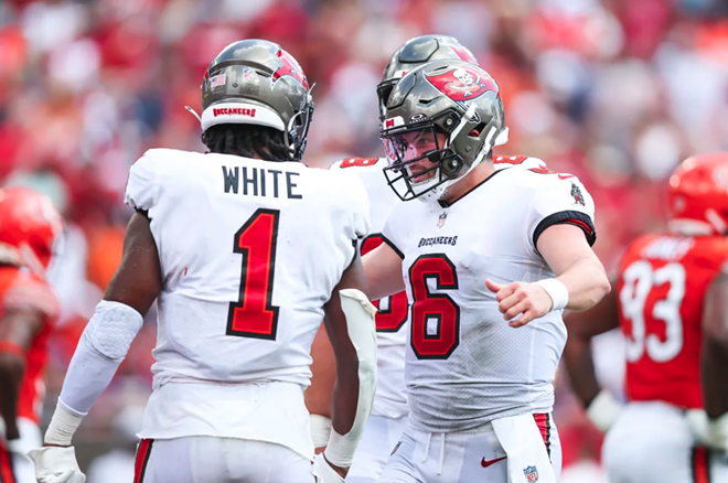 Rachaad White had a quietly productive game where he was able to make an impact both in the running and passing game - Photo via Buccaneers