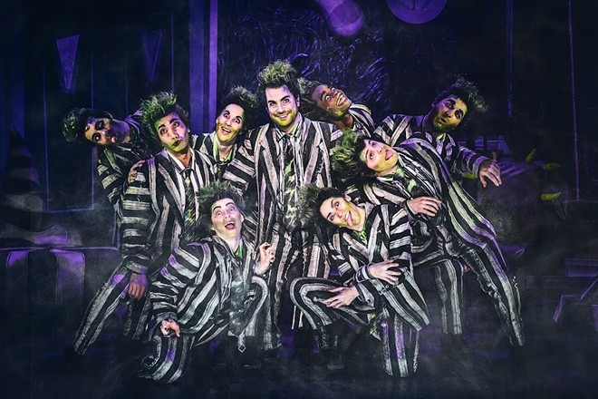 Justin Collette (Beetlejuice) and tour company of Beetlejuice - Photo by Matthew Murphy, 2022