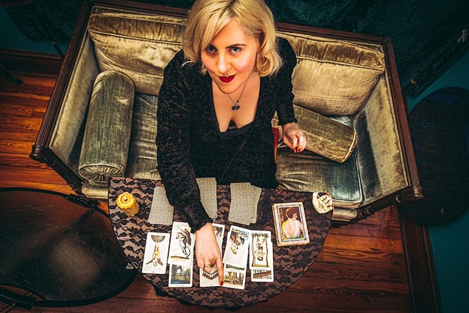 The Oracle of Ybor, Caroline DeBruhl, is a writer, tarot-reader, and wedding officiant living in Tampa - Photo by Dave Decker