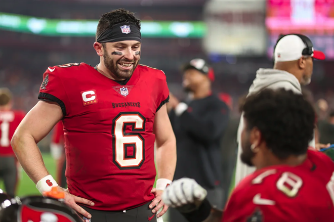 Baker Mayfield (L) looked like a possible franchise quarterback. - Photo via Buccaneers