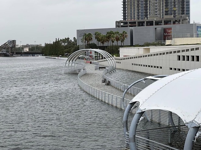 Storm surge flooding during Hurricane Idalia in Tampa, Florida on Aug. 30, 2023. - Photo via City of Tampa