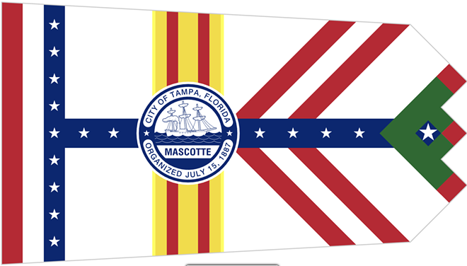 You will acknowledge that Tampa’s official flag is bad, but it’s also kind of good. - Photo via City of Tampa