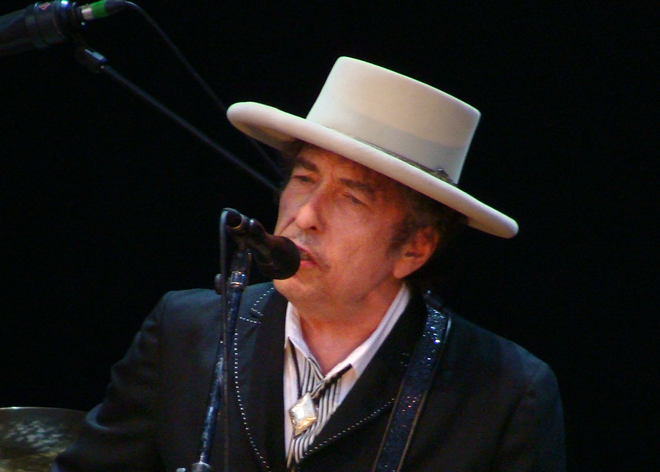 Bob Dylan performing at the Azkena Rock Festival on June 26, 2010. No photography was allowed at his March 5, 2024 show in Clearwater, Florida. - Alberto Cabello from Vitoria Gasteiz, CC BY 2.0
