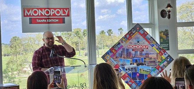 Monopoly, Tampa Edition, was unveiled at Busch Gardens Tampa Bay in Tampa, Florida on March 12, 2024. - Photo by Ray Roa