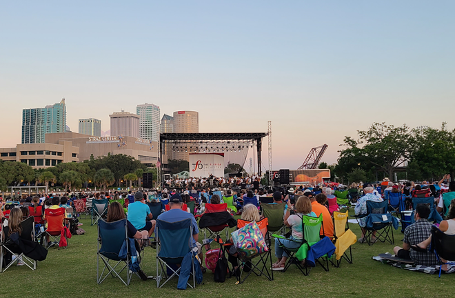 The Florida Orchestra plays Julian B. Lane Waterfront Park in Tampa, Florida on May 8, 2022. - Photo by Ray Roa