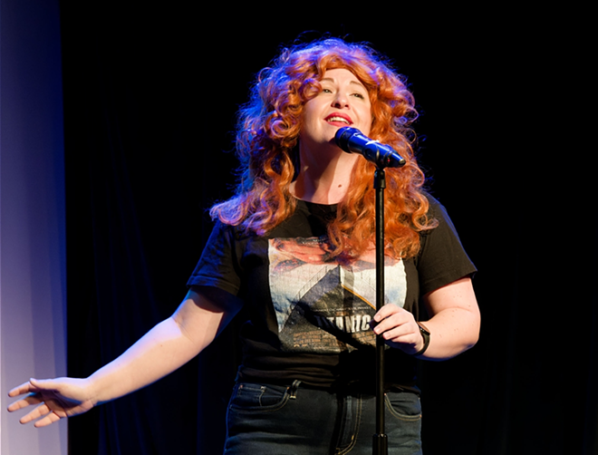 Katie Thayer stages a - one-woman Titanic Parody. - Photo c/o Tampa Fringe