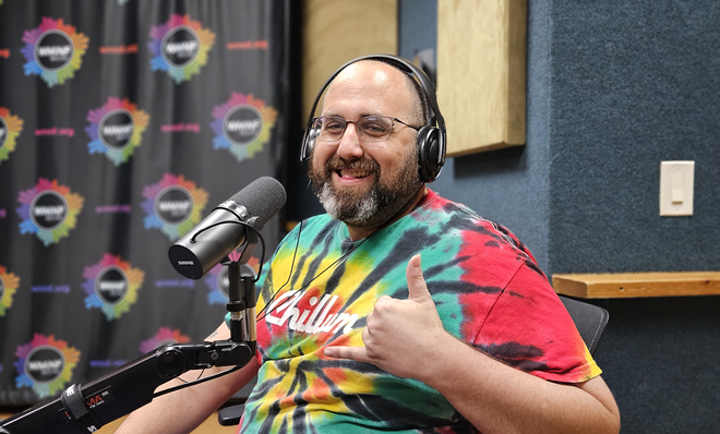 Carlos Hermida at WMNF in Tampa, Florida on July 5, 2024. - Photo by Ray Roa