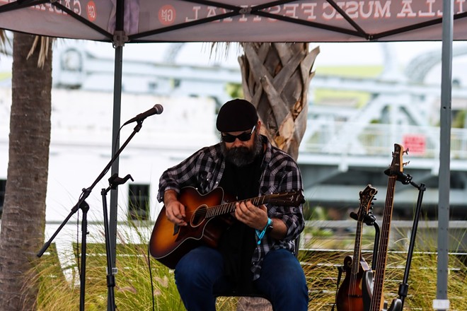 Fil Pate playing Gasparilla Music Festival at Julian B. Lane Riverfront Park in Tampa, Florida on Feb. 17, 2024. - Photo by Juliahna Halye c/o Gasparilla Music Festival