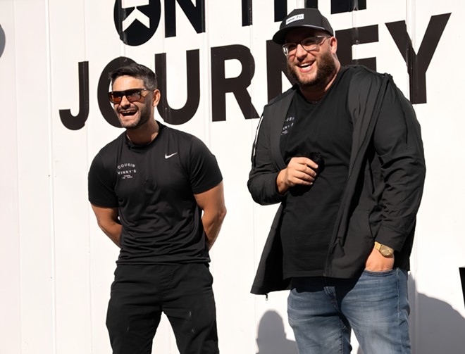 Cousin Vinny's co-owners, Chef Vincent Andriotti (left) and Russell Leone (right). - Photo via Modern Media Group