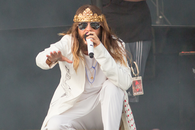 Thirty Seconds to Mars, which plays MidFlorida Credit Union Amphitheatre in Tampa, Florida on Aug. 24, 2024. - Tracy May