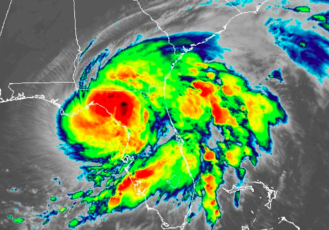 Hurricane Debby made landfall in the Big Bend area. - Photo courtesy of NWS