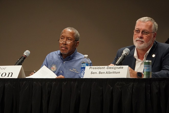 State senators Darryl Rouson (L) and Ben Albritton. - Photo by Jennifer Ring