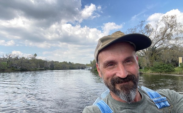 Former Axios reporter, and 2010 Pulitzer finalist, Ben Montgomery on the Hillsborough River last weekend.