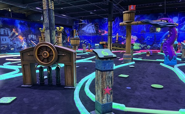 Elev8 Fun has 18 holes of glow-in-the-dark mini-golf with a Caribbean pirate theme in a clear nod to the Tampa Bay Buccaneers.