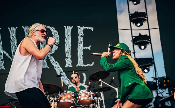 Matisyahu (L) and Hirie play Reggae Rise Up at Vinoy Park in St. Petersburg, Florida on March 17, 2023.