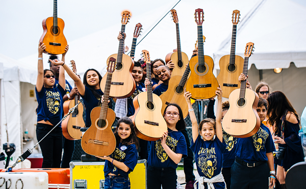 Crestwood Elementary students—beneficiaries of the Recycled Tunes program—play Gasparilla Music Festival in Tampa, Florida on March 10, 2018.