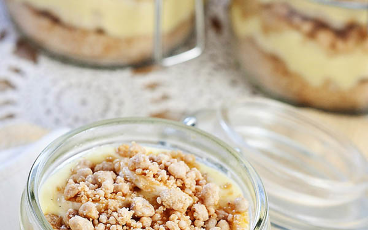 All of the components of a classic pie layered in self-contained, single-serving jars.
