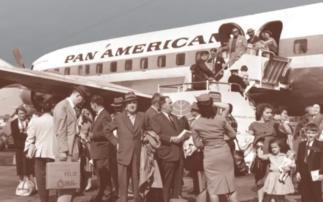 A portion of the cover of 'Ninety Miles and a Lifetime Away: Memories of Early Cuban Exiles'