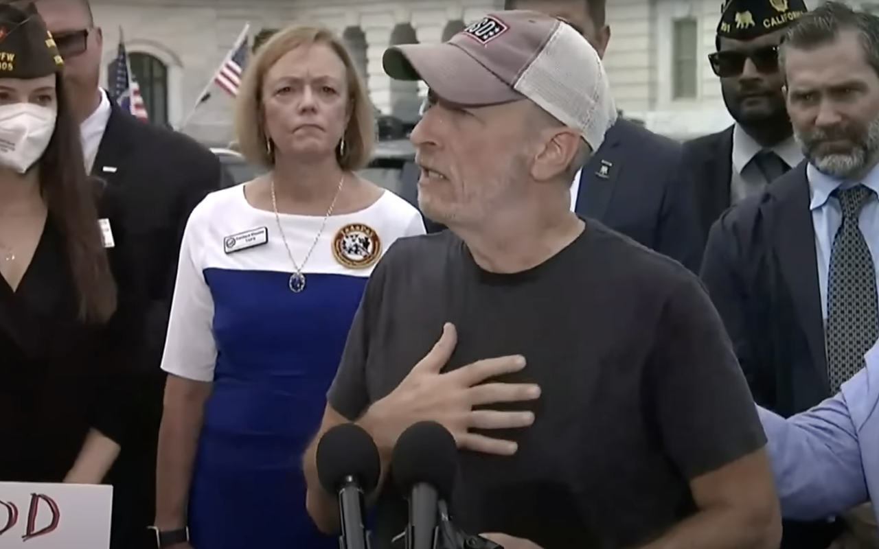 'You don’t support the troops. You support the war machine': Jon Stewart blasts Florida Sen. Rick Scott, GOP for vote against vets