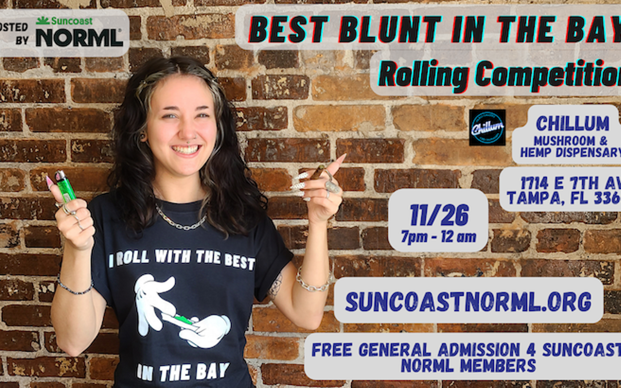 Suncoast NORML hosts Best Blunt in the Bay contest this Saturday in Ybor City