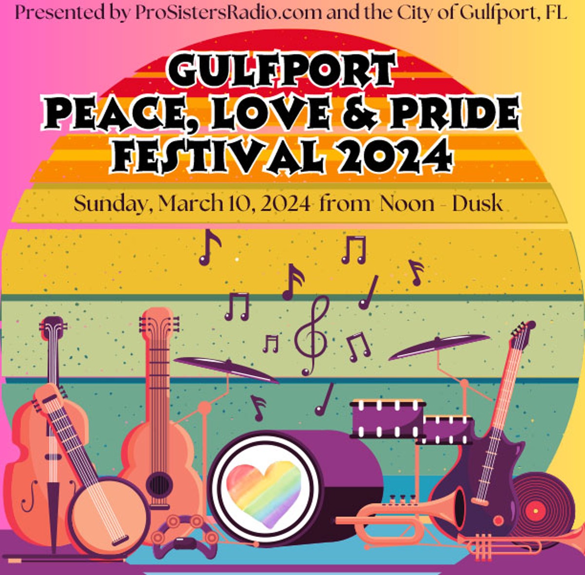 Gulfport Peace, Love & Pride Festival 2024 Historic Gulfport Casino