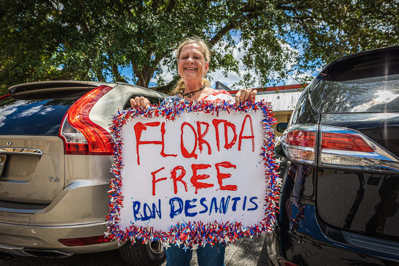 PHOTOS: Far-right protesters attempt, and fail, to blockade Disney World last weekend