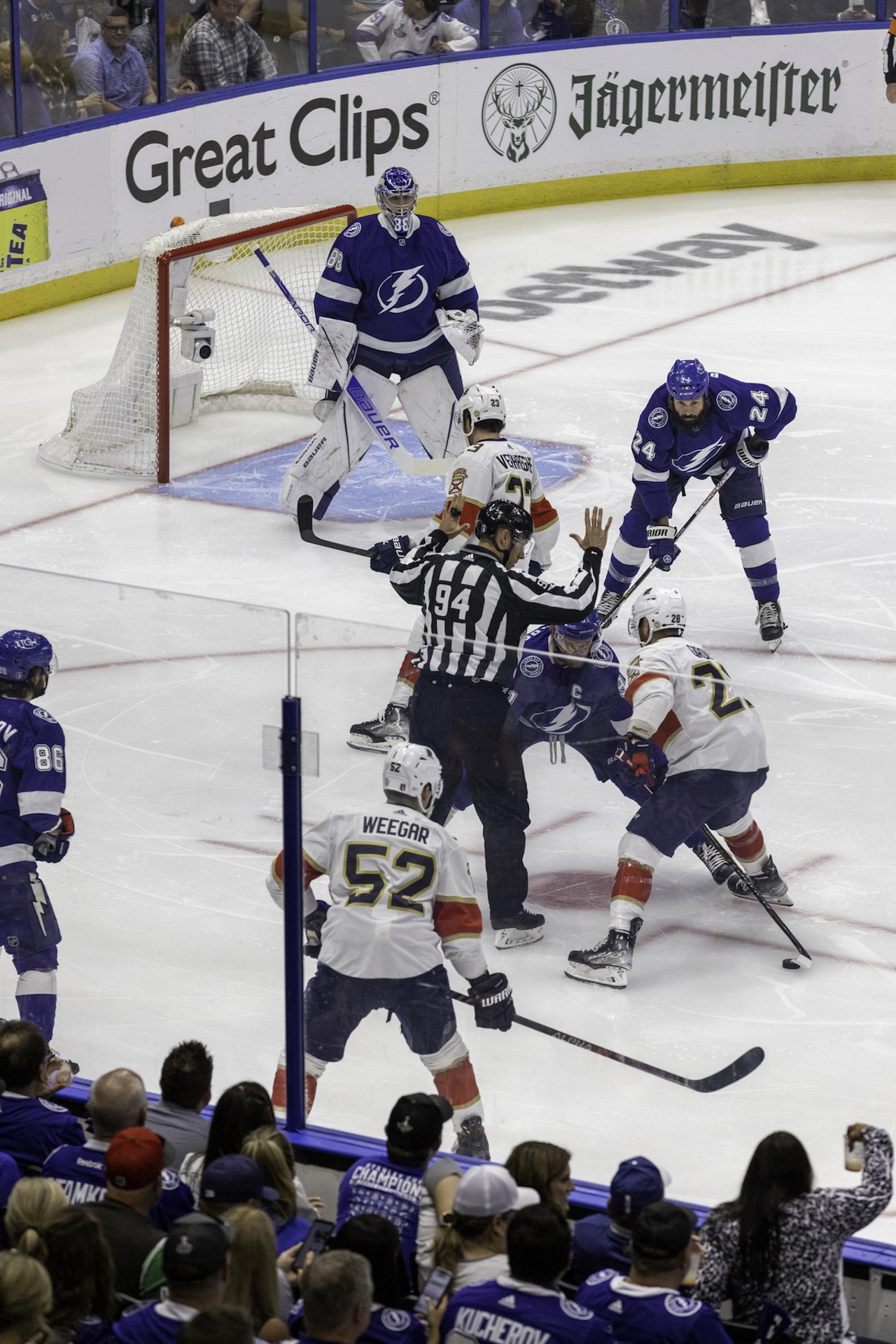 Photos from the Tampa Bay Lightnings series-clinching 2-0 win over the Florida Panthers