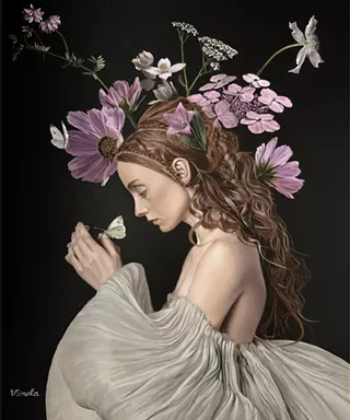 The Butterfly Effect by Vlasta Smola. Acrylic on Linen 24 x 20 inches