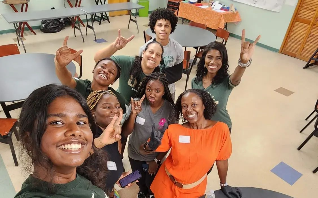 Members of USF Black Alumni Society at Trinity Cafe in Tampa, Florida in September 2023.