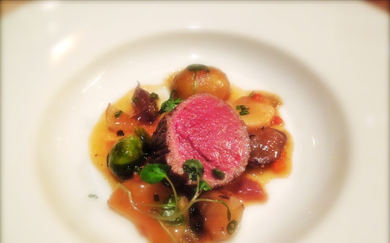 NO BULL: Filet of lean Colorado bison in a caraway seed vinaigrette.