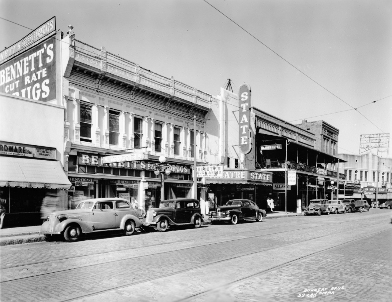 View of stores along Franklin Street - Tampa, Florida (1943).
