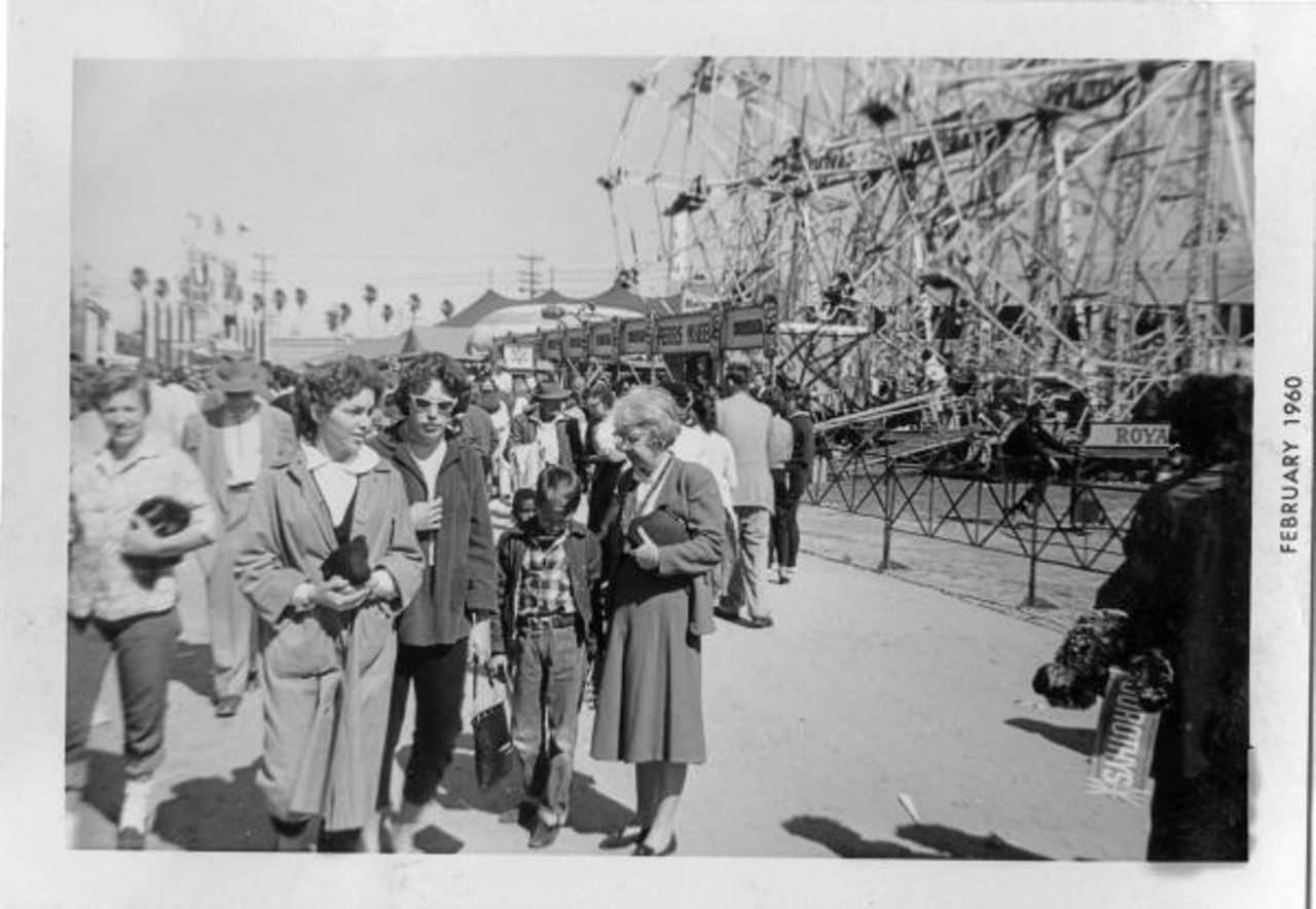 Tommy Thompson with his mother Annie at the Florida State Fair in Tampa, 1960