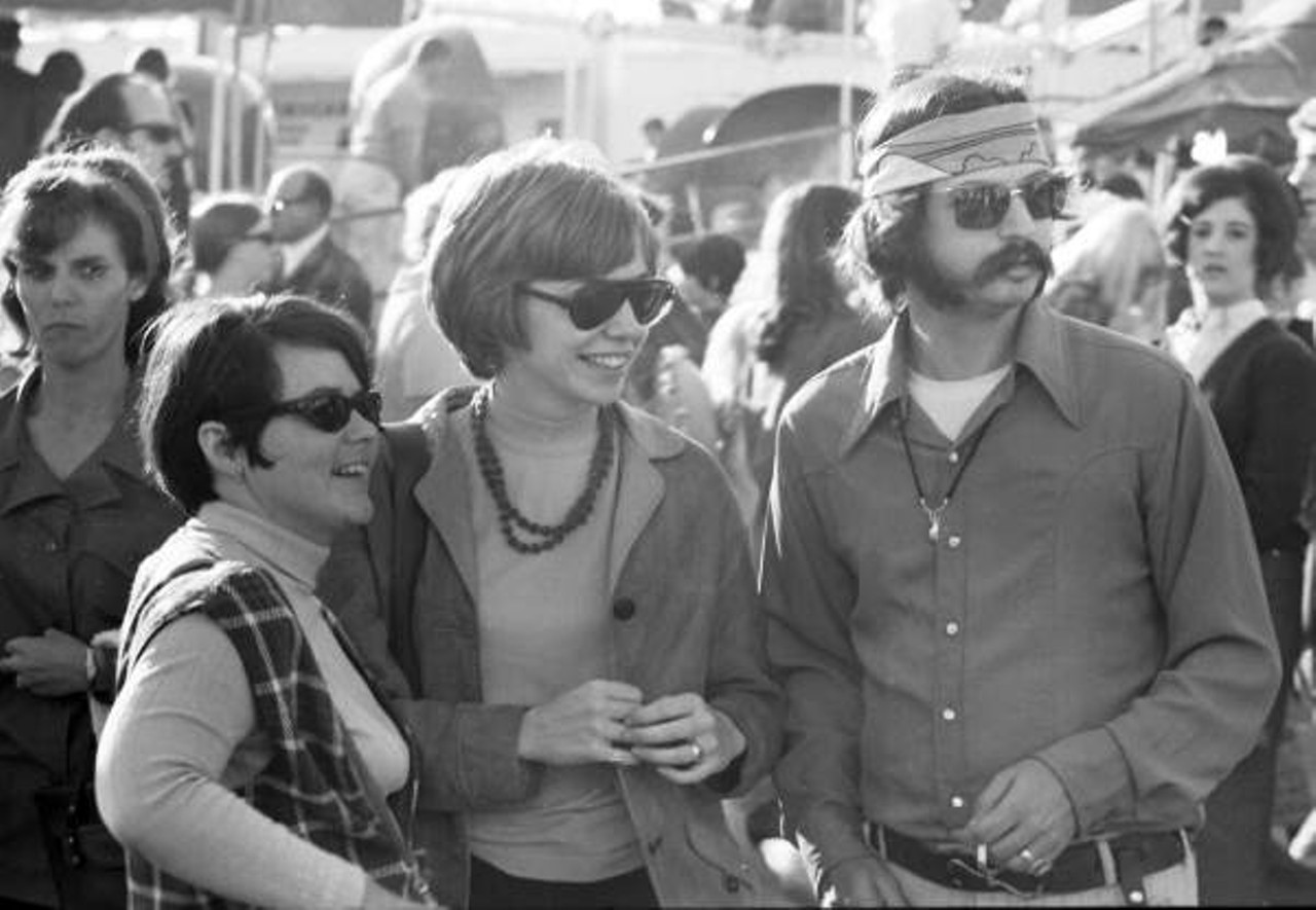 View showing Pat Muar, left, with friends at the 1970 Florida State Fair - Tampa, Florida, 1977