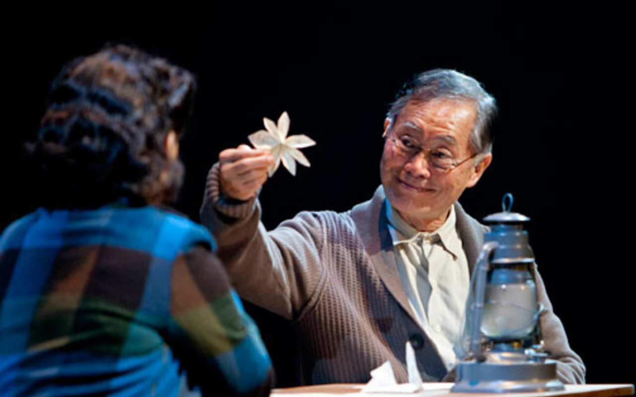 BLOSSOMING MEMORIES: George Takei as Ojii-san in the world premiere of Allegiance — A New American Musical.