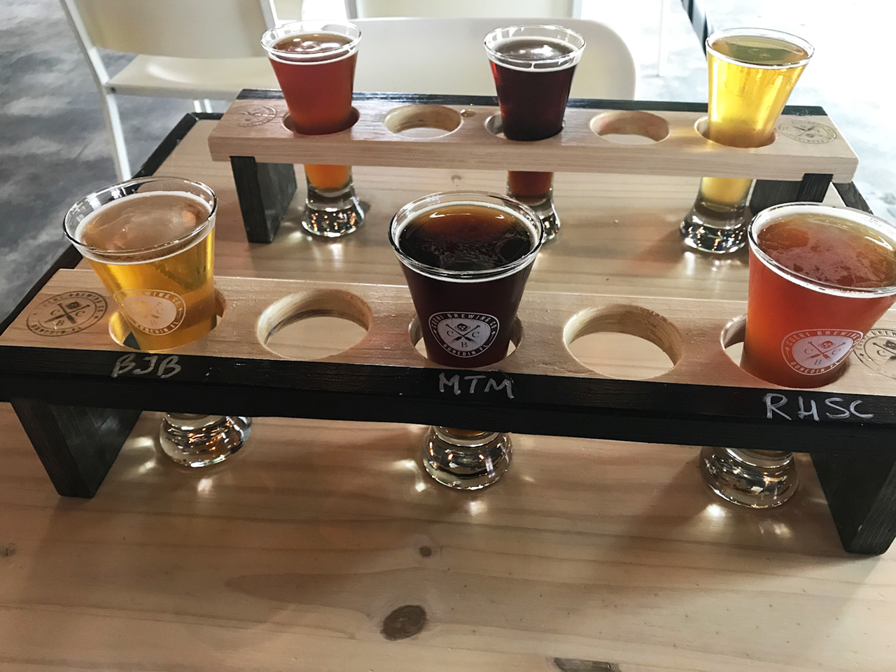 A trio of Cueni Brewing Co. favorites: Blonde… Jon's Blonde, McGrady the Mild and Redheaded Stepchild