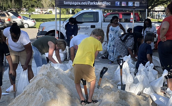 Tampa's Al Barnes Park sandbag location.