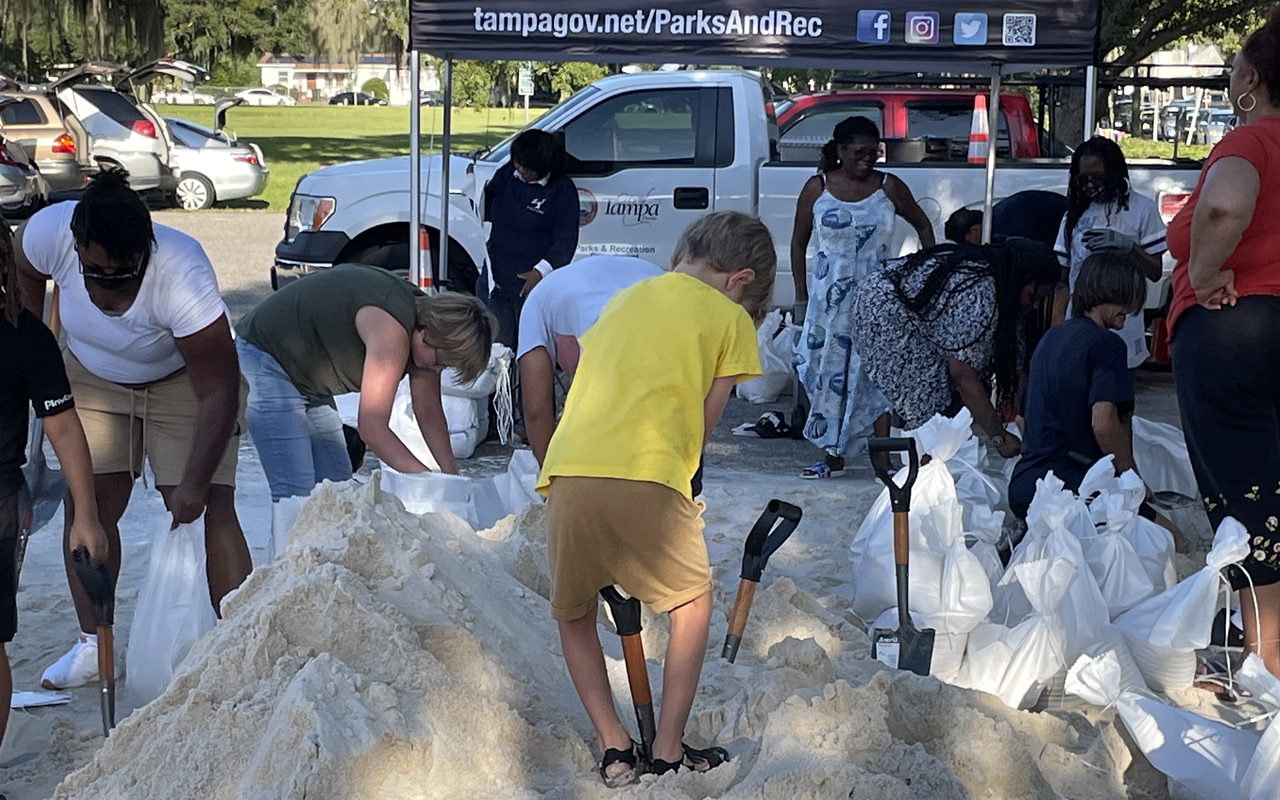 Tampa's Al Barnes Park sandbag location.